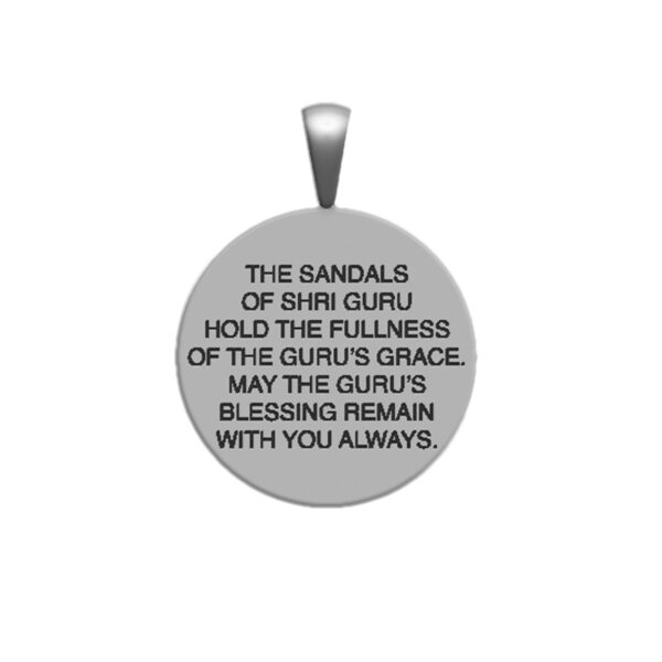 Sacred Paduka Pendant – Silver [Antique silver finish] - Image 6